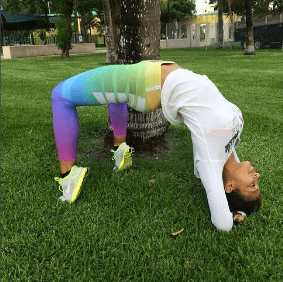 Así se relaja la colombiana Valeria Moreno.