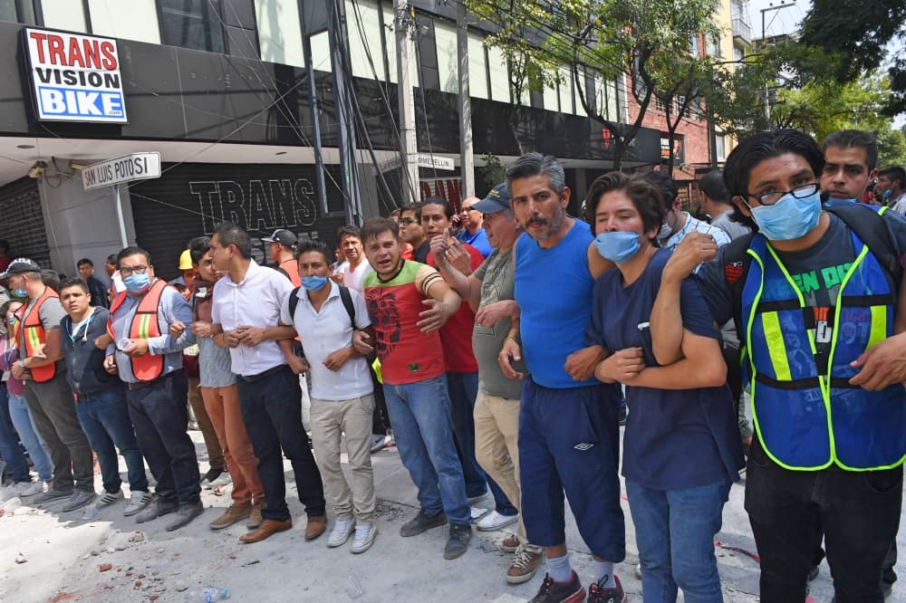 Solidaridad por terremoto en México 2017.