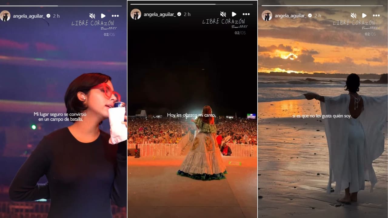 Ángela Aguilar lanzó un mensaje en sus Historias de Instagram.