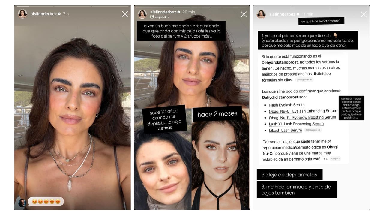 La actriz reveló el secreto detrás de sus cejas pobladas.