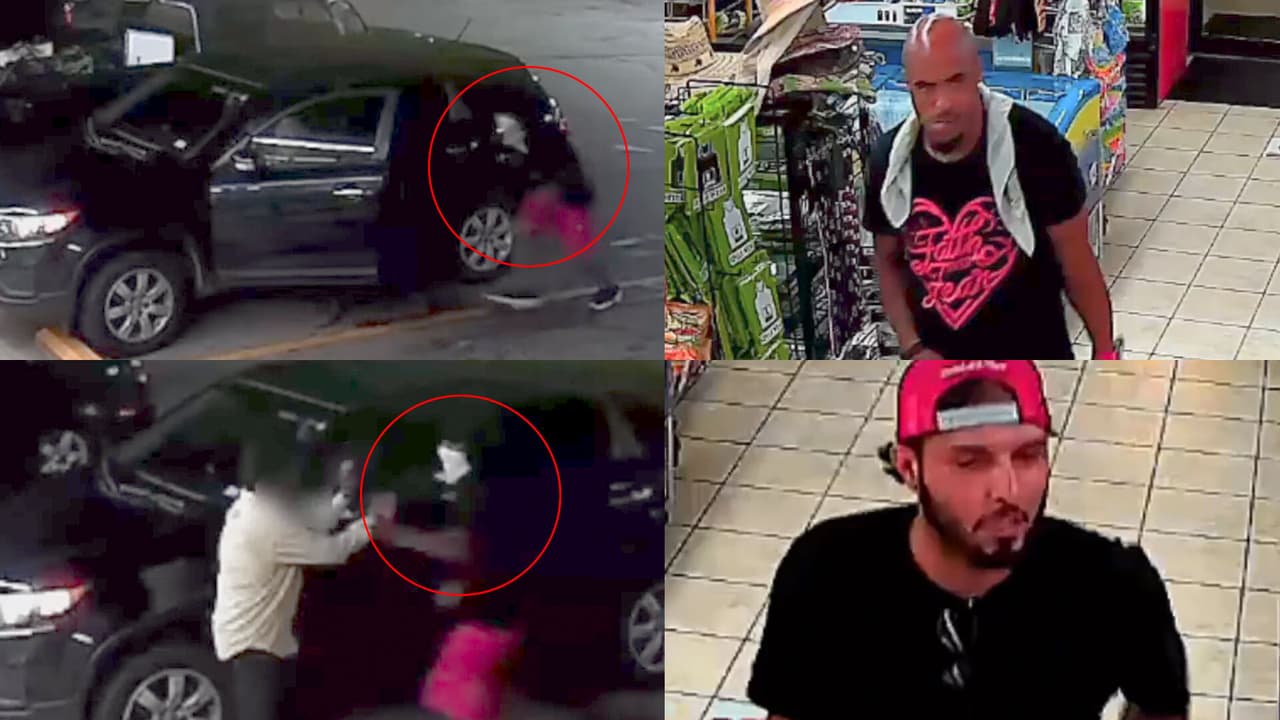 Así pelea un hombre para que no le roben su auto en una gasolinera de Houston