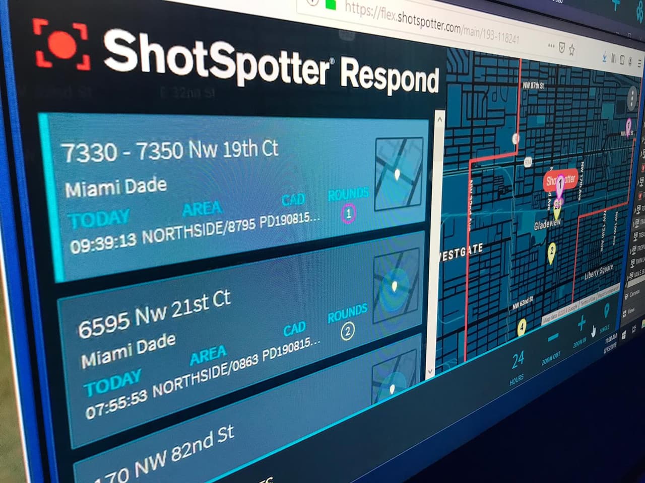 El centro cuenta con un “Sistema de Detección de Disparos”, que alerta a los oficiales si se ha presentado algún disparo en cualquier parte del condado.
<br>