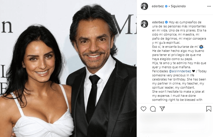 Eugenio Derbez, su esposa Alessandra Rosaldo y José Eduardo Derbez también felicitaron a la actriz en sus respectivos perfiles.
<br>