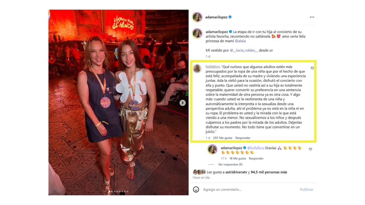 Adamari López y Alaïa en concierto de Karol G.