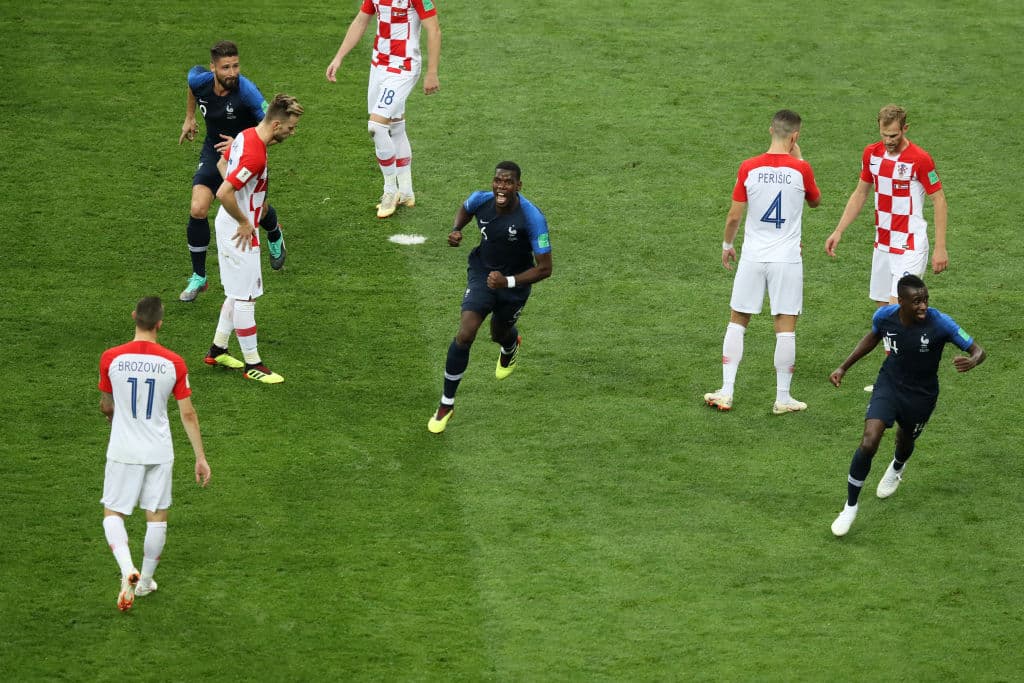 Así fue la celebración de Francia y la frustración de Croacia con un autogol que hará que la final de Rusia 2018 pase a la historia de los Mundiales.