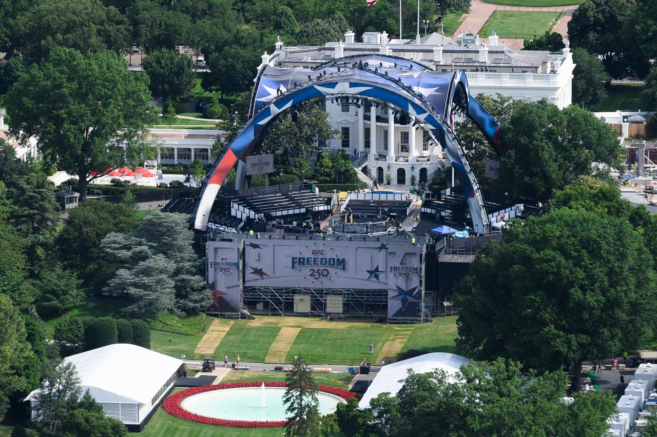 Un octágono de 100 pies en la Casa Blanca: así es "La Garra", la descomunal estructura para celebrar los 80 años de Trump