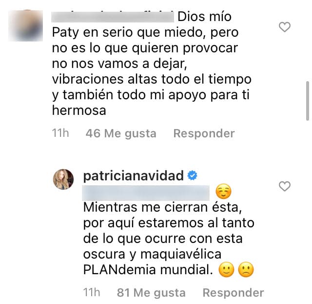 A un seguidor de Instagram le dijo que está consciente que posiblemente también le suspendan su presencia en esa plataforma, pero que mientras eso sucede, será su canal de comunicación con sus fans.
<br>
