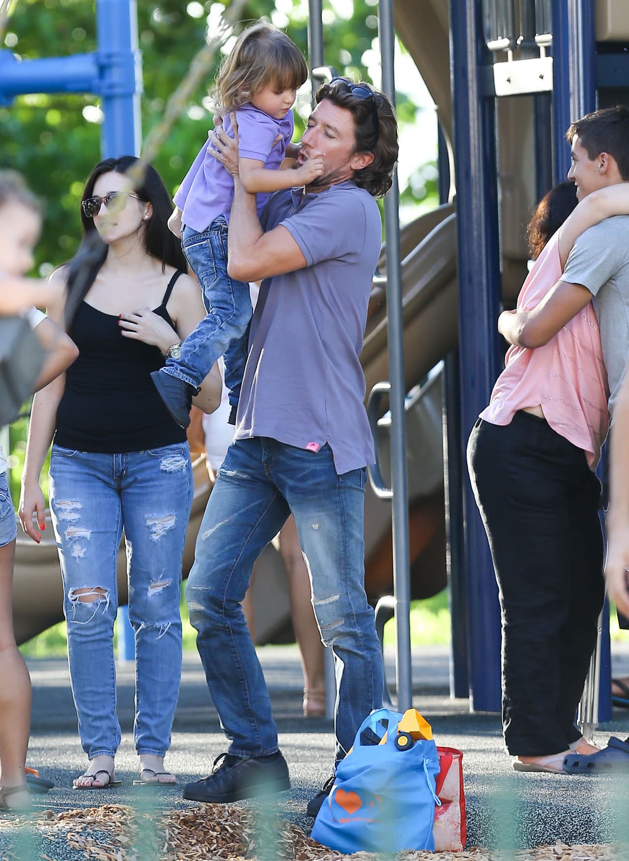 Colate jugando con su hijo Nico hace unos meses.