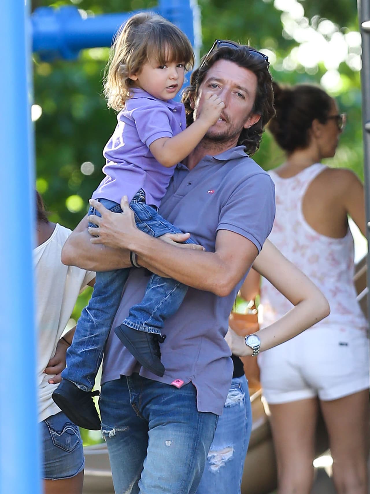 Colate jugando con su hijo Nico hace unos meses.