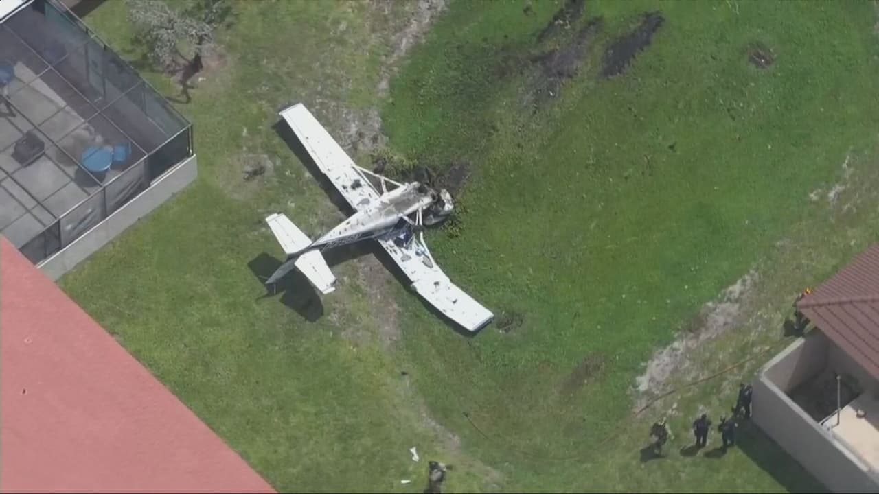 Autoridades investigan accidente de una avioneta en Pembroke Pines
