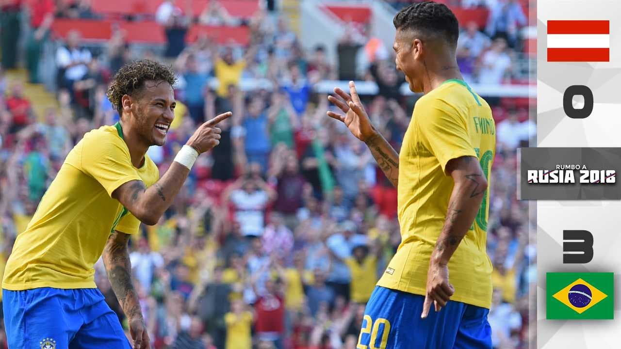 ¡Cuidado con el pentacampeón! Brasil golea a Austria de cara al Mundial
