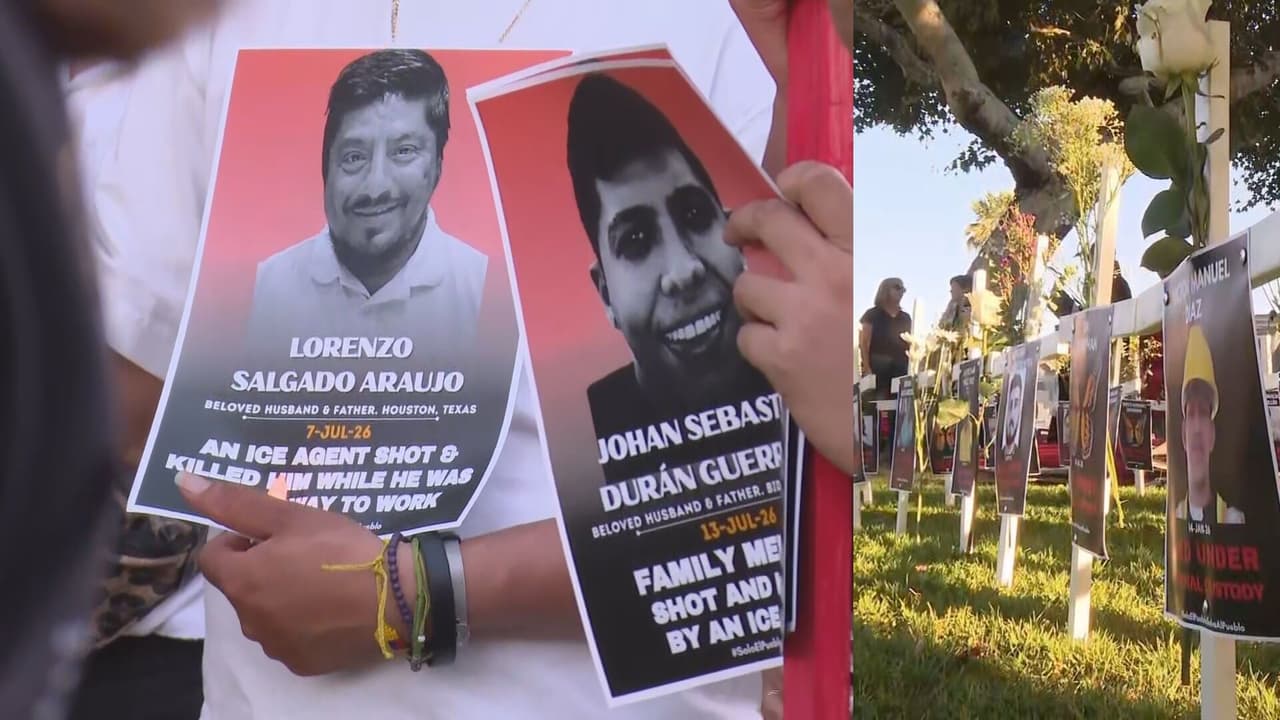 Vigilia en Pasadena: Comunidad exige justicia tras la muerte de dos inmigrantes a manos de ICE