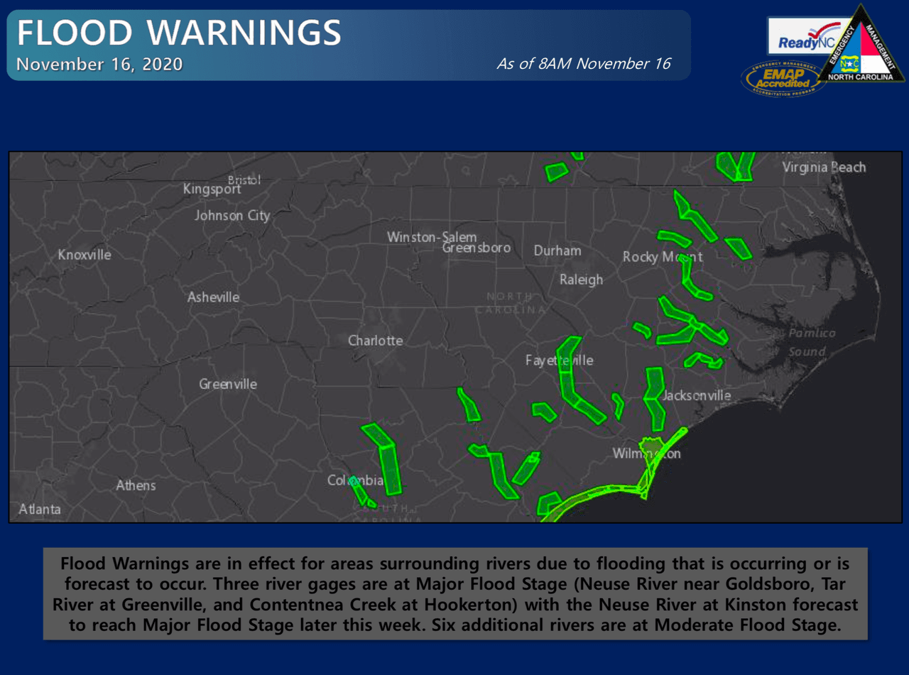 Las advertencias de inundaciones están vigentes en varias ciudades debido al posible desbordamiento de ríos.