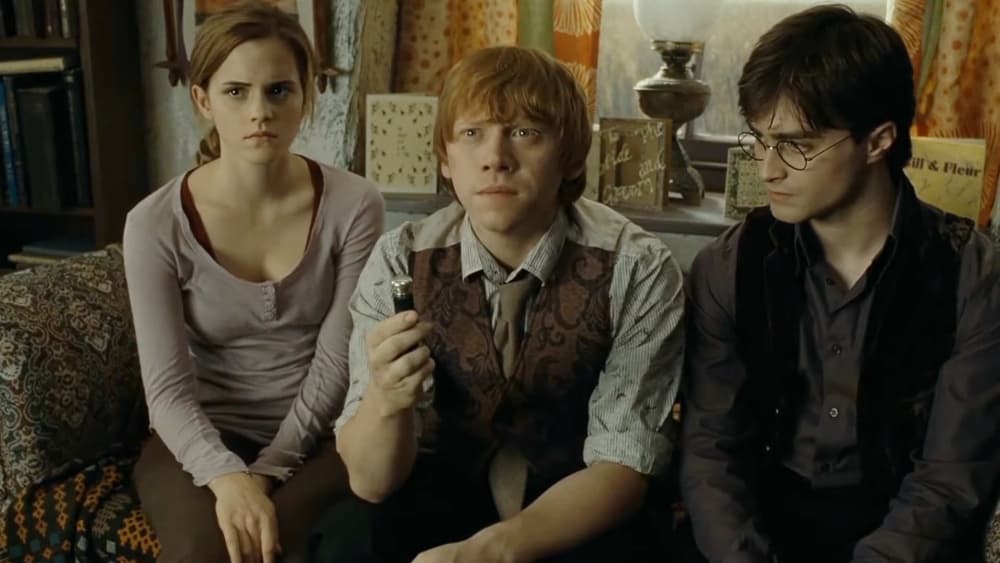 Hermione, Ron y Harry en 'Harry Potter and the Deathly Hallows'