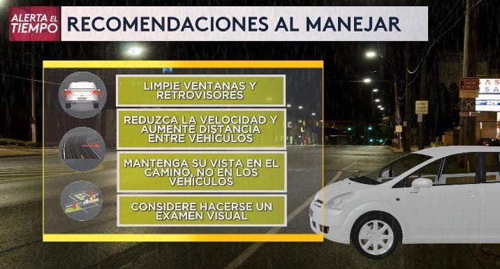 Aquí algunas recomendaciones al manejar en condiciones climatológicas de lluvia y tiempo nublado.