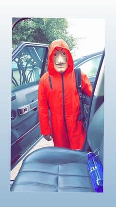 No podía faltar el disfraz de "La Casa de Papel".