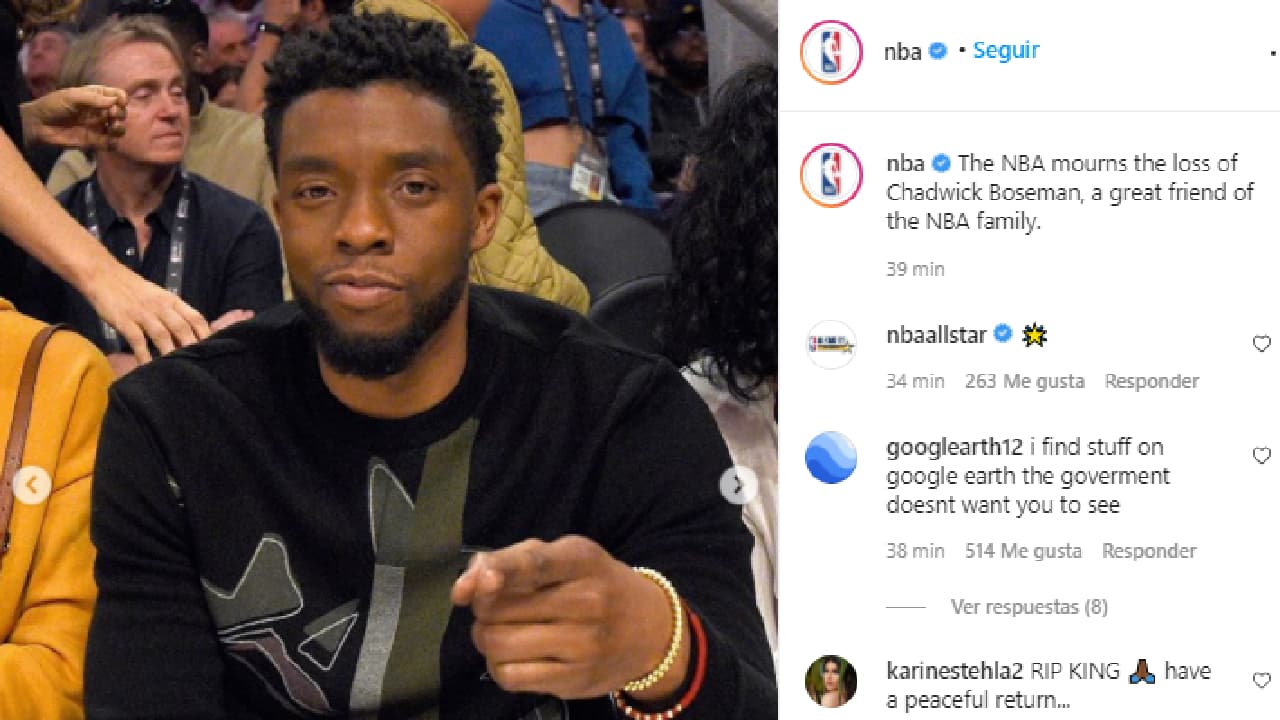 Los deportistas reaccionaron al fallecimiento del actor quien protagonizara ‘Black Panther’.