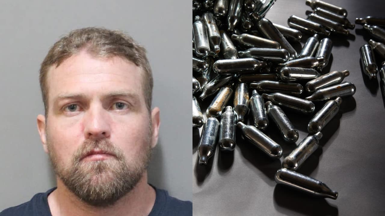 Profesor universitario de Houston es acusado de conducir con 108 botes de 'Gas de la risa': ¿Qué es esto?