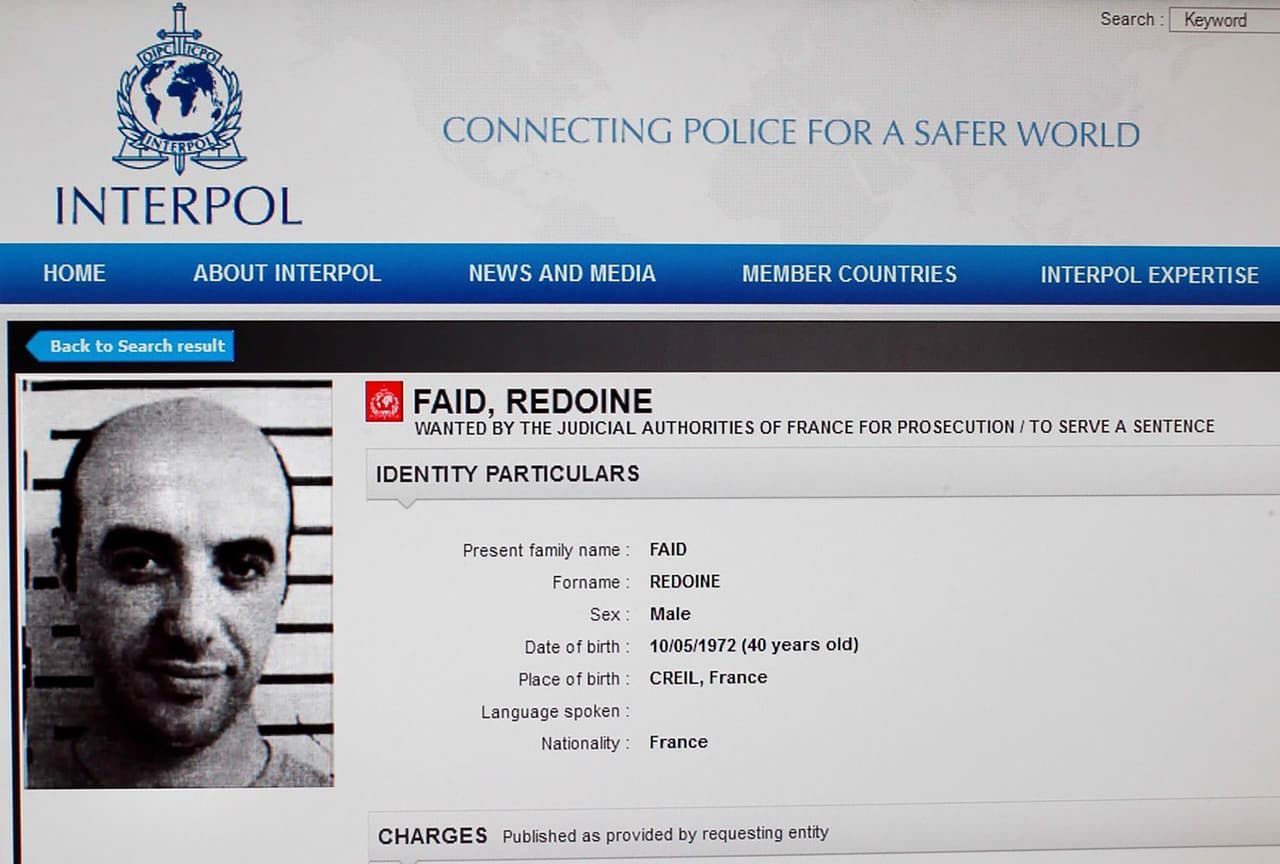 Faid Redoine, de 46 años, fue el hombre más buscado en 2013, cuando se escapó del penal de Sequedin, en Francia.