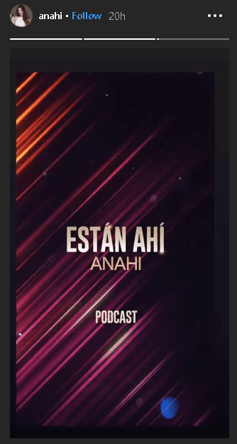 La semana pasada, Anahí regresó a sus actividades profesionales después de varios años de ausencia. Lo hizo a través del
<b><a href="https://www.spreaker.com/user/11375037/bienvenida_1" target="_blank">podcast 'Están ahí'</a></b> en el que comparte consejos y
<b><a href="https://www.univision.com/famosos/anahi-habla-como-pocas-veces-y-admite-que-se-sintio-atormentada-por-ser-una-nina-actriz-fotos" target="_blank">parte de su vida personal.</a></b>