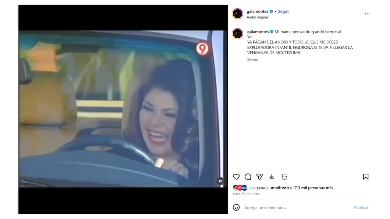 El mensaje de Gala Montes tras comentarios de su mamá, Crista Montes.