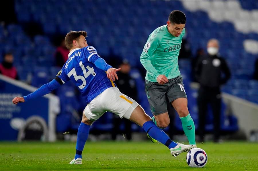 Everton y Brighton cierran la Jornada 31 de la Premier League con empate. A pesar de que los colombianos James Rodriguez y Yerry Mina tuvieron participación durante el encuentro, sin embargo, Mina salió del campo por molestias físicas; los 'Toffes' se alejan de competencias europeas.