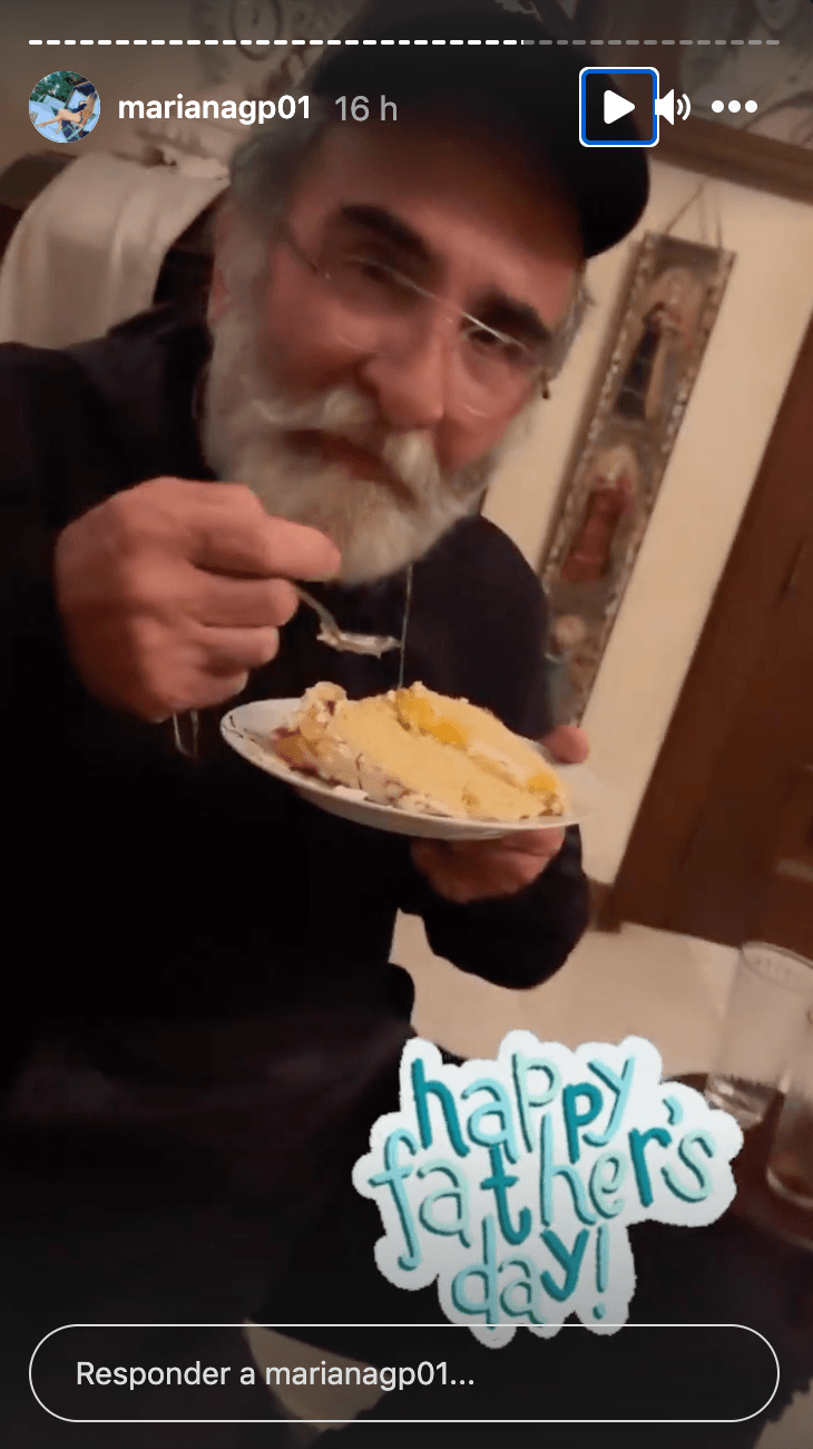 Posteriormente, ese mismo día Mariana también mostró que Vicente Jr. estuvo con ella y su papá.