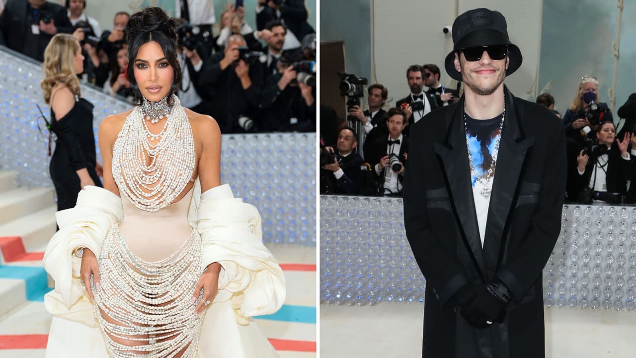 Kim Kardashian y Pete Davidson en la Met Gala 2023.
