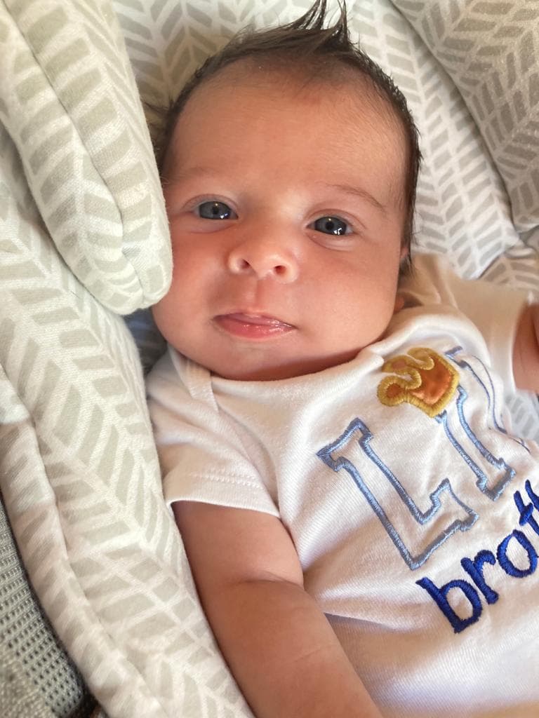 Noah Mattia nació hace dos meses unas semanas antes de lo esperado y pesando apenas 5 libras.
<br>