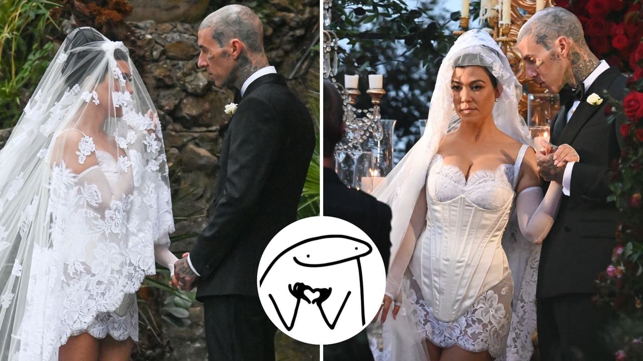 Kourtney Kardashian recibió críticas por su vestido de novia y así la defendieron sus fans