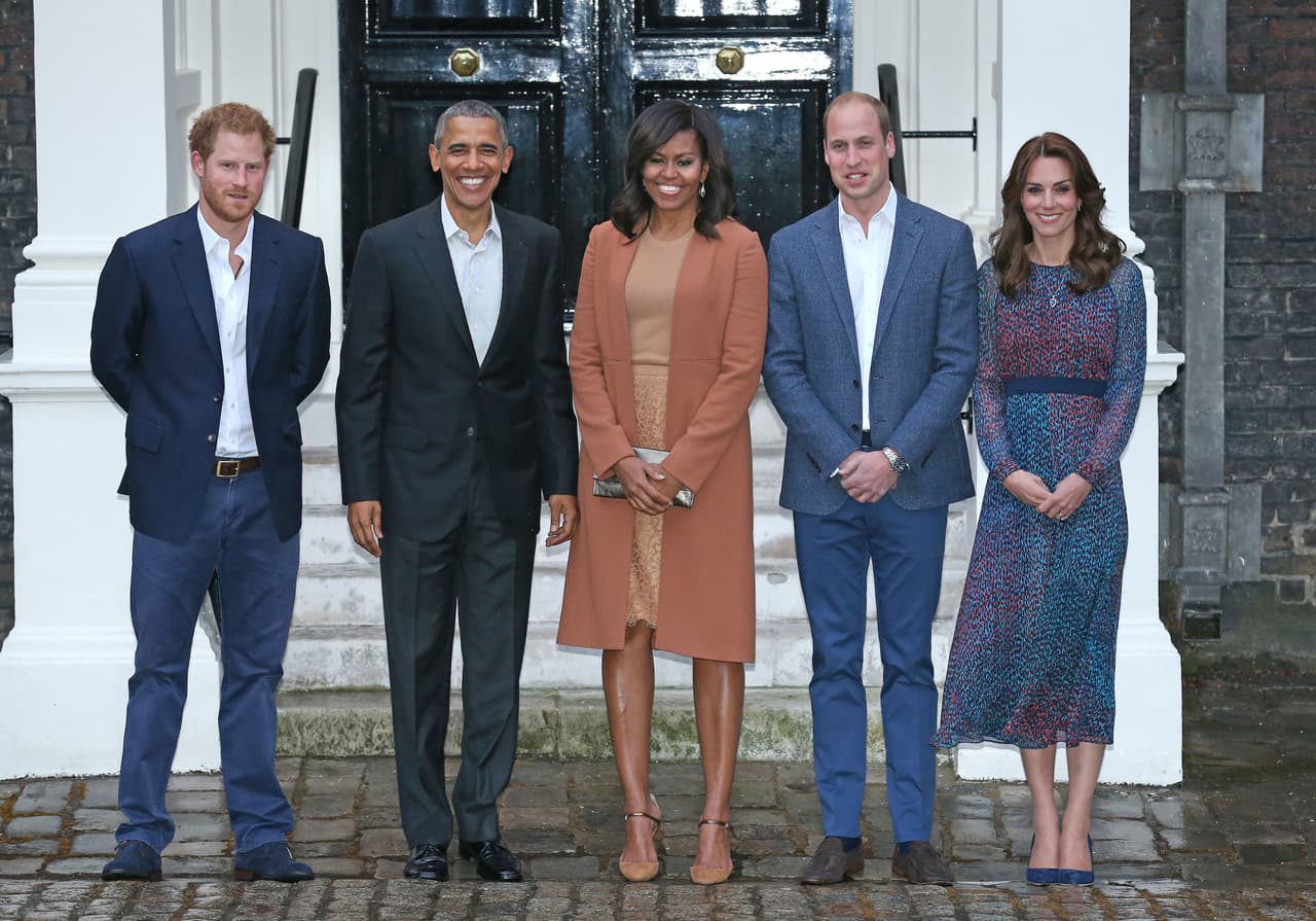 Así fue la reunión de Kate, William y Harry con Barack y Michelle Obama.