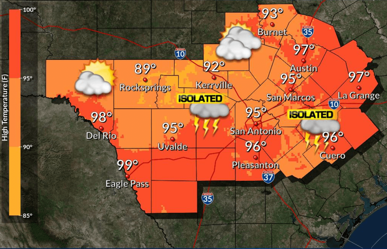 Lluvias podrían asomarse para el centro de Texas