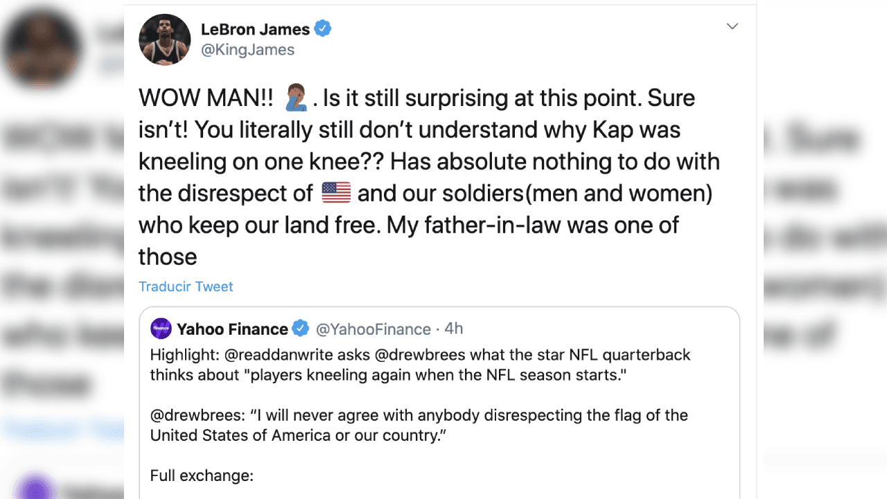 Así reaccionan deportistas y personas famosas ante las polémicas declaraciones del QB de los Saints.