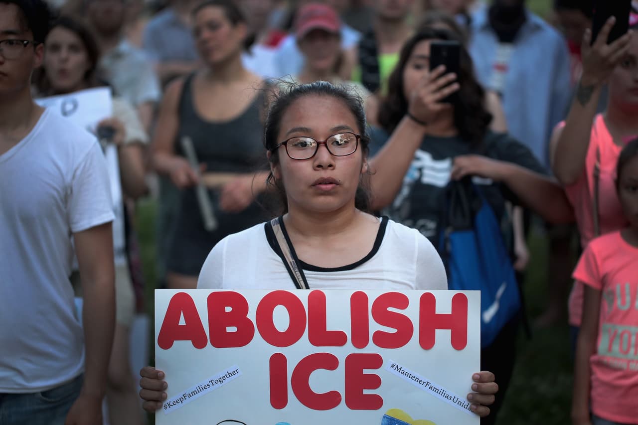 Imágenes de una protesta en Chicago.