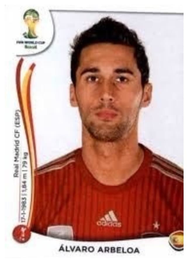 Álvaro Arbeloa quedó tan sorprendido como Panini cuando no fue convocado con España para el Mundial de Brasil 2014.