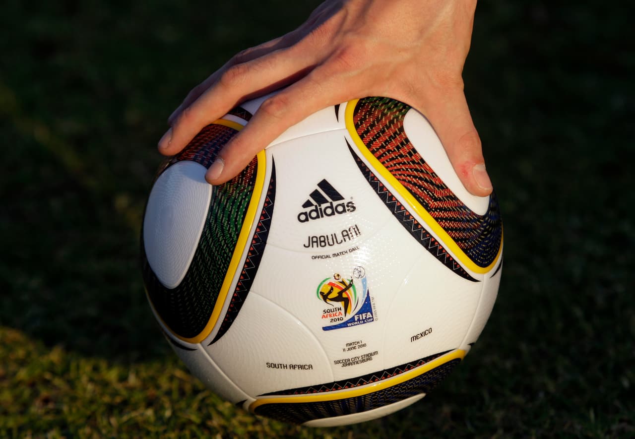 Jabulani, the ball that will be used for the World Cup opening match is shown at the referee headquarters in Pretoria, South Africa, Sunday June 6, 2010. Referee Ravshan Irmatov from Uzbekistan, will handle t,he opening match of the upcoming Soccer World Cup match between South Africa and Mexico on June 11. (AP Photo/Themba Hadebe)
