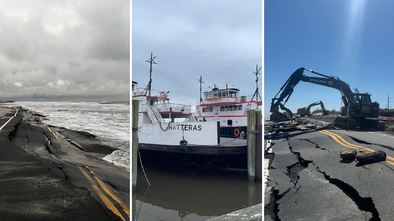 Activan diferentes rutas de ferry de emergencia entre Rodanthe y Stumpy Point, tras daños del nor'easter