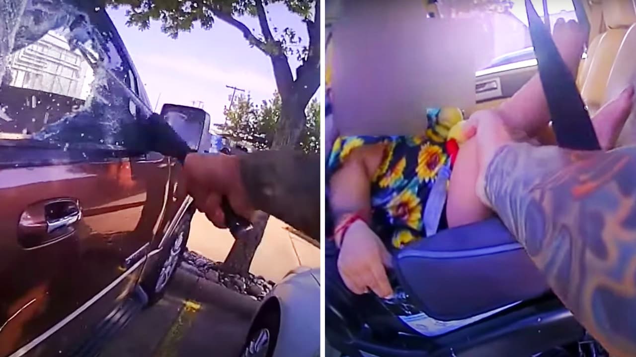 “Parecía estar llorando, sudaba y estaba cubierto de vómito”: salvan a bebé dejado en un auto en Texas