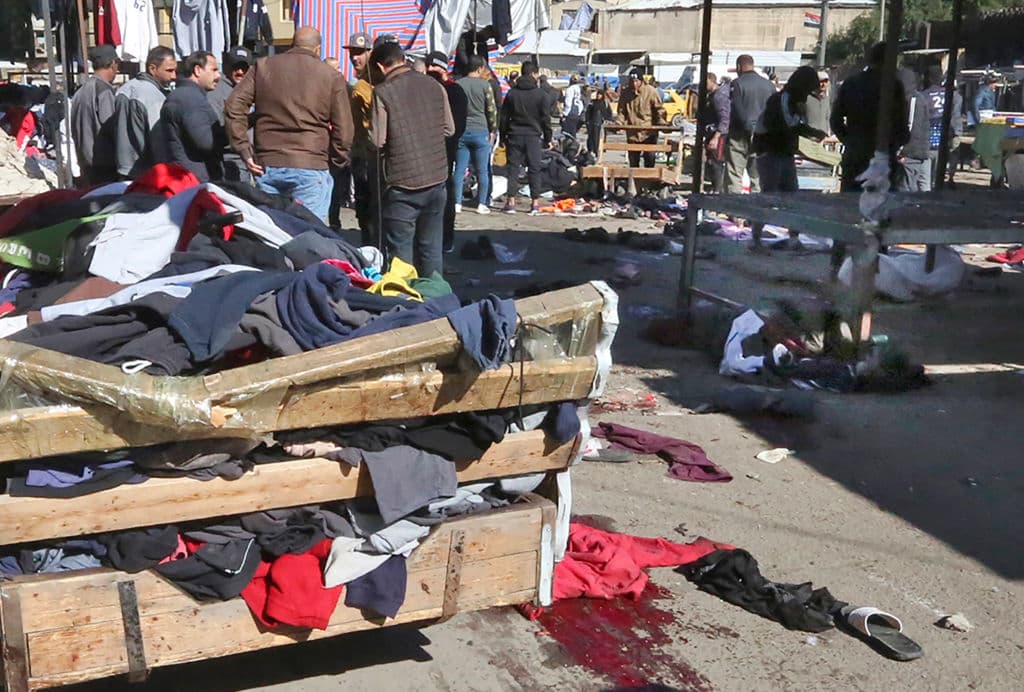 El lugar quedó lleno de marcas de sangre y restos de ropa.