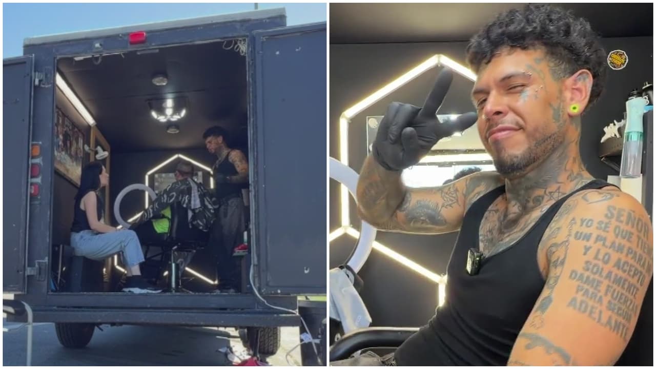 “A todo mundo le crece el pelo”: venezolano convierte camión postal en barbería móvil en California