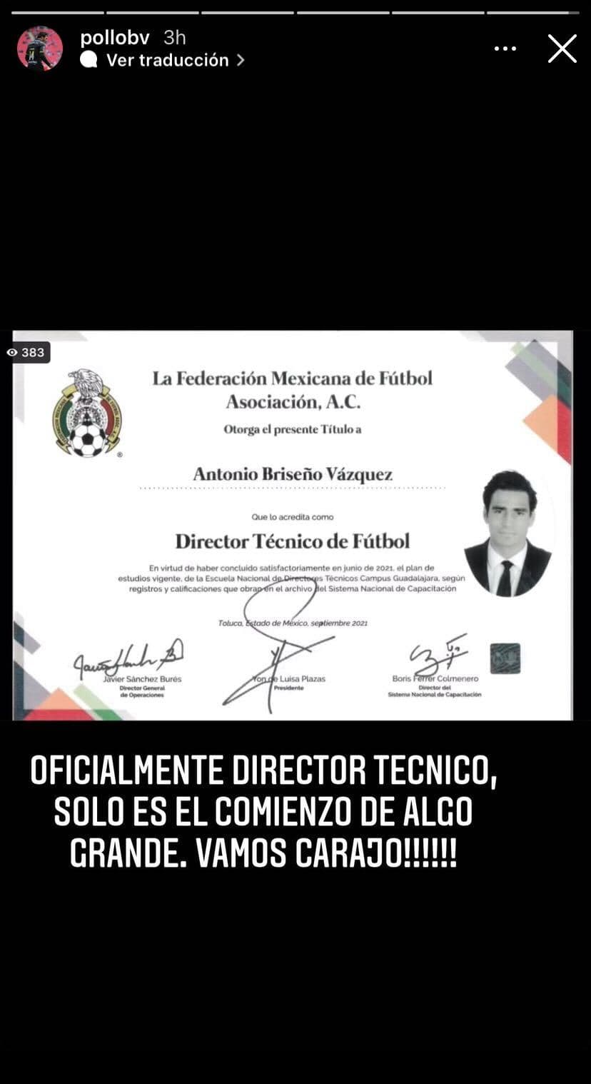 'Pollo' Briseño recibe título de DT: "Es el comienzo de algo grande"