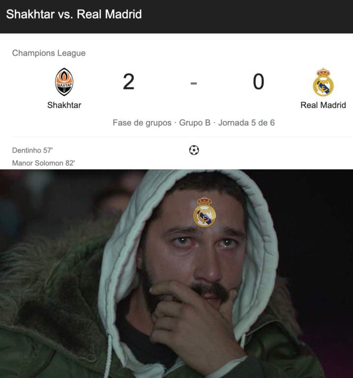 Los memes de la derrota del Real Madrid ante el Shakhtar | Los de Zidane están ‘en la cuerda floja’ en la UEFA Champions League y se convierten en blanco del cotorreo en redes sociales.