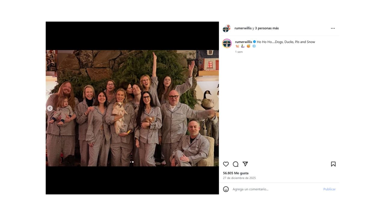 Bruce Willis fue el gran ausente en las postales familiares navideñas.