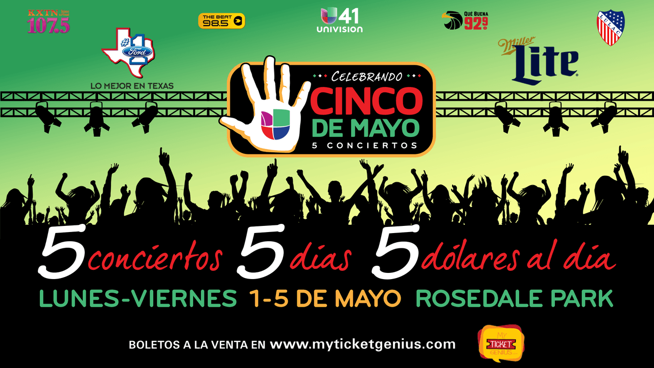 Grandes estrellas llegan al escenario para la Celebración de Cinco Conciertos