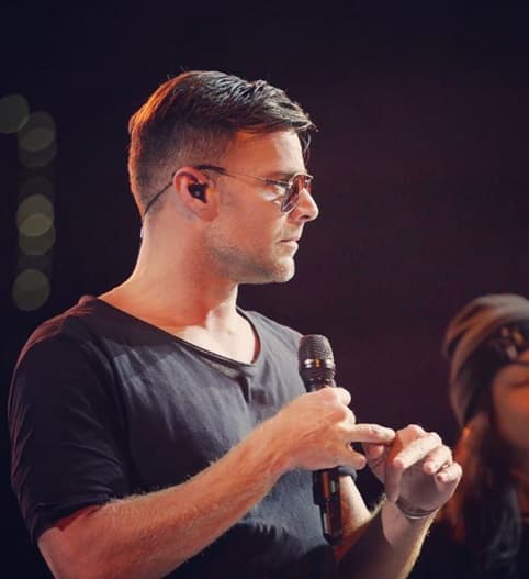 Ricky Martin tuvo un ensayo con mucho 'power' momentos antes de arrancar el show, y presumió esta foto.