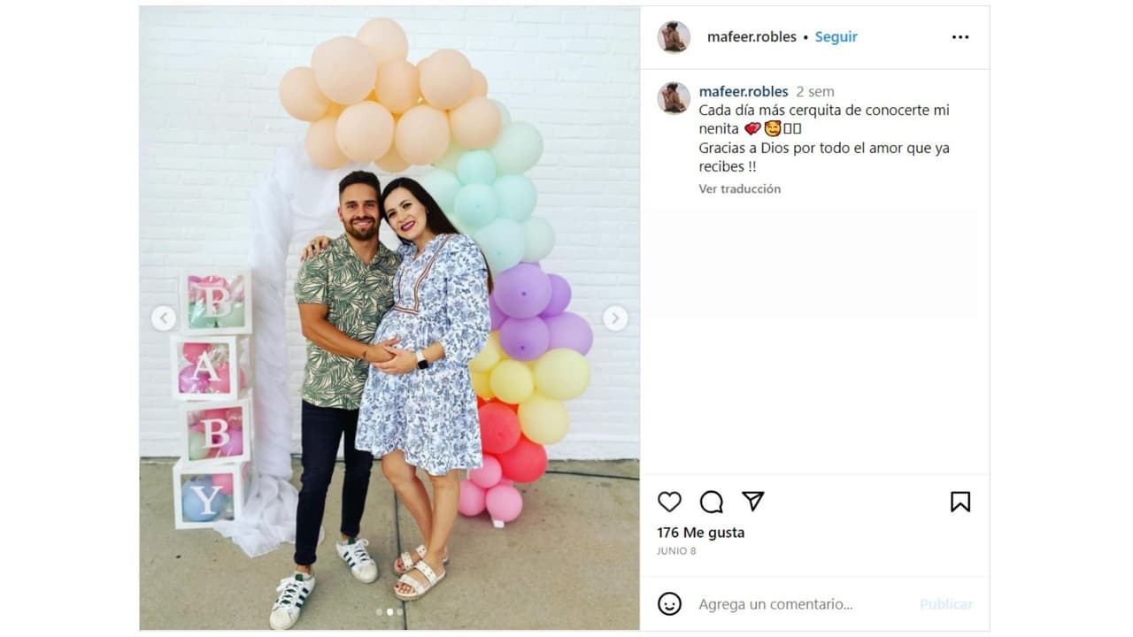 Diego Ponce, hijo de 'El Papirrín', y su esposa embarazada.