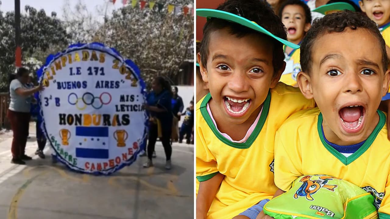 Niños prepararon entrada triunfal para su partido, pero todo sale mal y terminan en el suelo