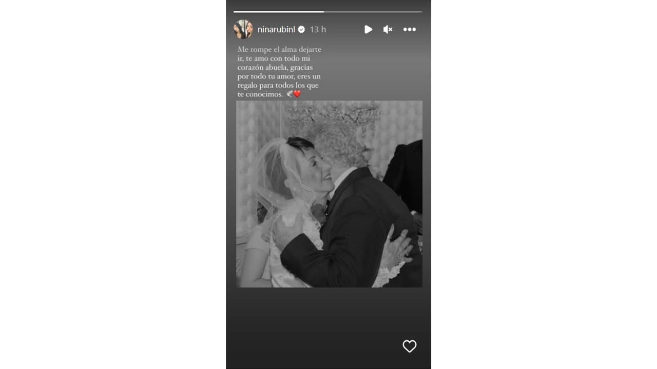 Nina Rubín despidió a su abuela materna con esta foto.