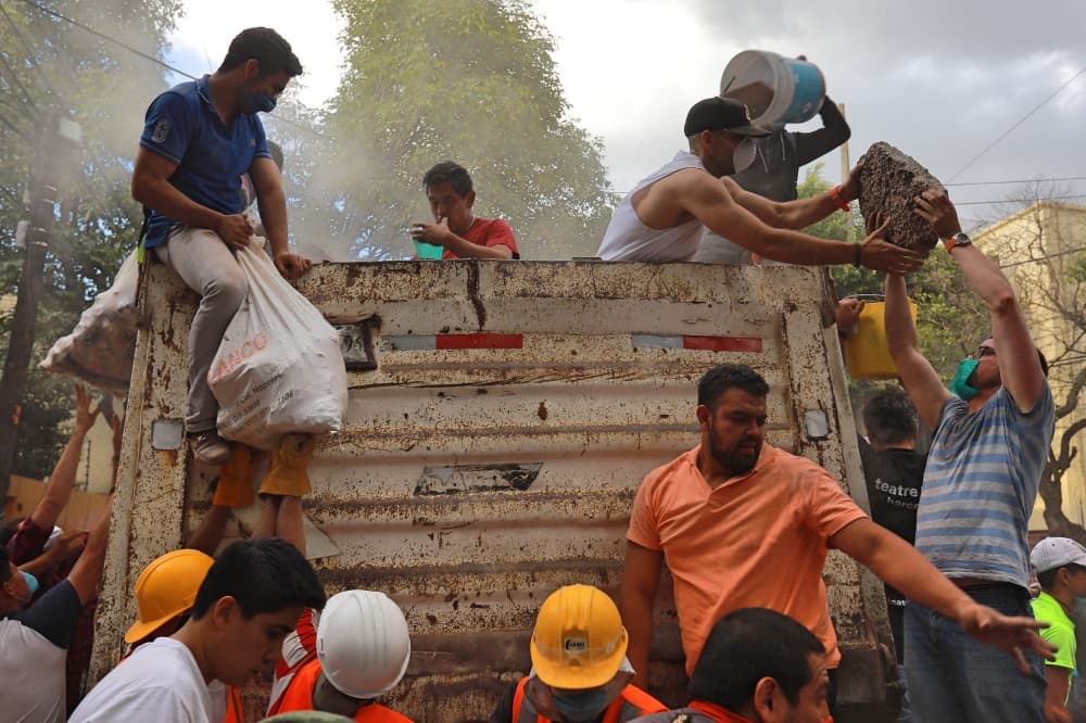 Solidaridad por terremoto en México 2017.