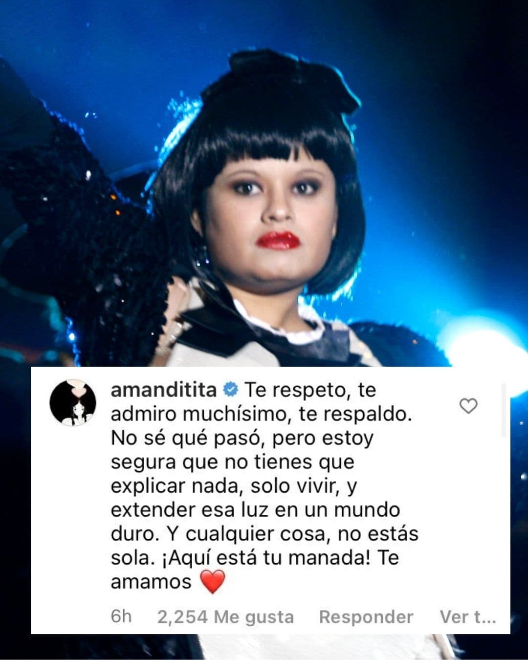 La cantante
<b>Amandititita</b> recalcó "¡Aquí está tu manada!" ante la denuncia de Ángela de violación a su privacidad.